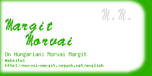 margit morvai business card
